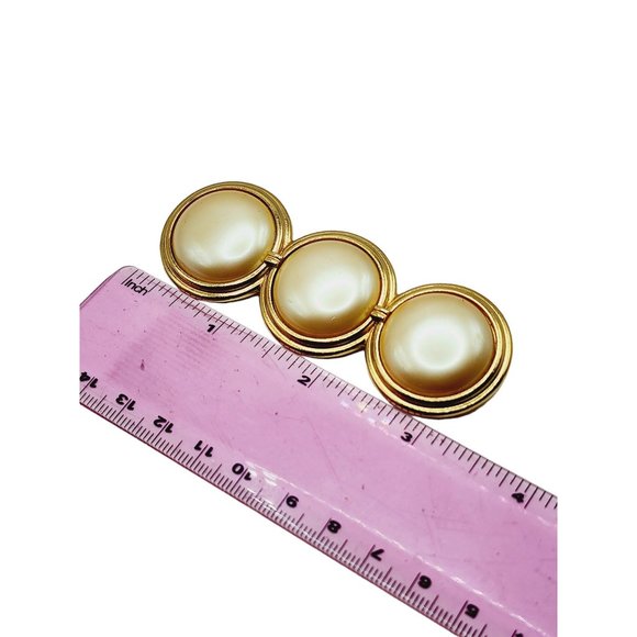 Vintage YSL Yves St. Laurent Pearl Brooch (A1218) - Picture 4 of 5
